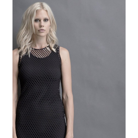 Art Dept Cage Dress Designer Minimalist Luxe Modern Maxi Crochet Celeb Womens M - Picture 12 of 13